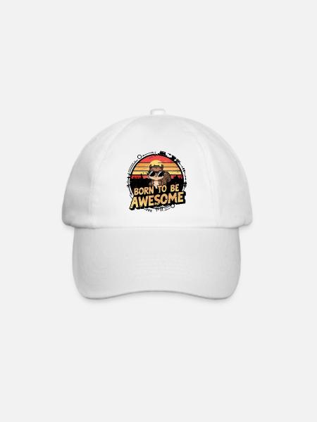 Lustiges Eichhörnchen Tiermotiv - Baseballkappe - Weiß/Weiß