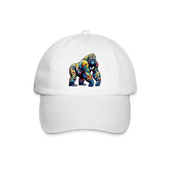 Gorilla - Baseballkappe - Weiß/Weiß - Vorne