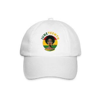 Juneteenth - Baseballkappe - Weiß/Weiß - Vorne