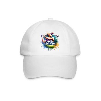Cool Golf Design Für Sportliche Golfer Und Golf - Baseballkappe - Weiß/Weiß - Vorne