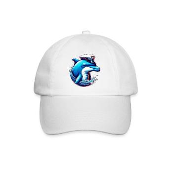 Delfin-Seemann - Baseballkappe - Weiß/Weiß - Vorne