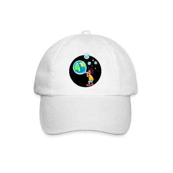 Planet Erde - Baseballkappe - Weiß/Weiß - Vorne