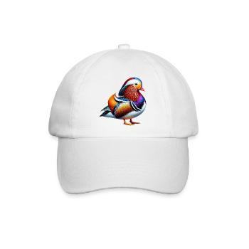 Mandarinente - Baseballkappe - Weiß/Weiß - Vorne