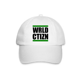 Wrld ctizn - world citizen - Baseballkappe - Weiß/Weiß - Vorne