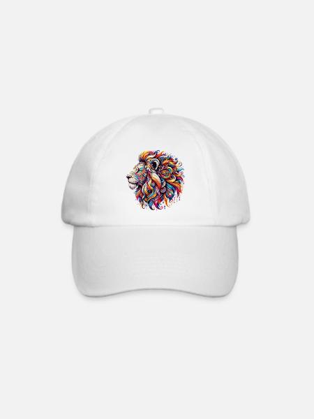 Löwe - Baseballkappe - Weiß/Weiß