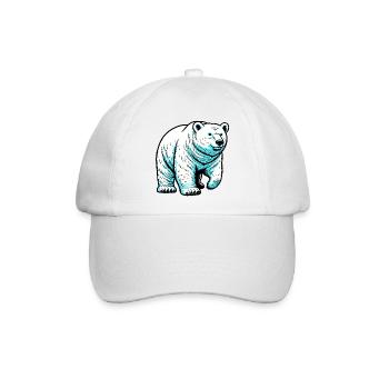 Eisbär - Baseballkappe - Weiß/Weiß - Vorne