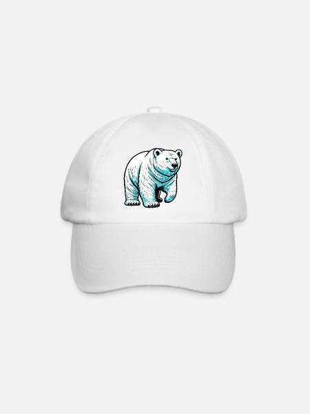 Eisbär - Baseballkappe - Weiß/Weiß