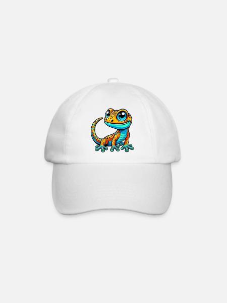 Gecko - Baseballkappe - Weiß/Weiß