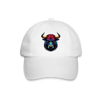 Stier - Baseballkappe - Weiß/Weiß - Vorne