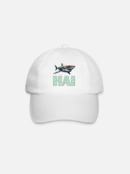 Weißer Hai - Baseballkappe - Weiß/Weiß