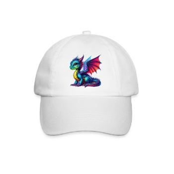 Drache - Baseballkappe - Weiß/Weiß - Vorne