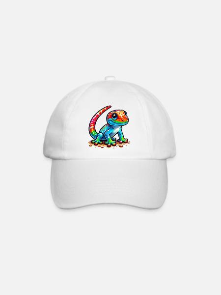 Gecko - Baseballkappe - Weiß/Weiß