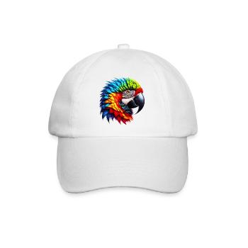 Papagei - Baseballkappe - Weiß/Weiß - Vorne
