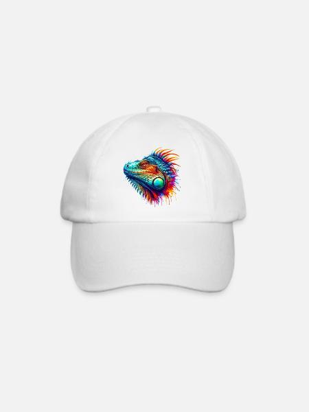 Leguan - Baseballkappe - Weiß/Weiß