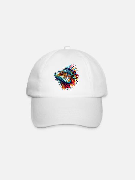 Leguan - Baseballkappe - Weiß/Weiß