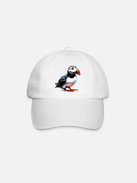 Papageitaucher - Baseballkappe - Weiß/Weiß