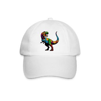 Dinosaurier - Baseballkappe - Weiß/Weiß - Vorne