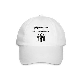 Augenoptikerin Chefin Selbstständigkeit Optikerin - Baseballkappe - Weiß/Weiß - Vorne