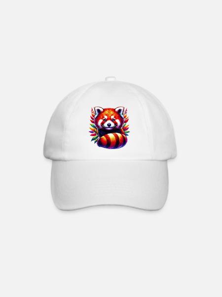 Kleiner Panda - Baseballkappe - Weiß/Weiß
