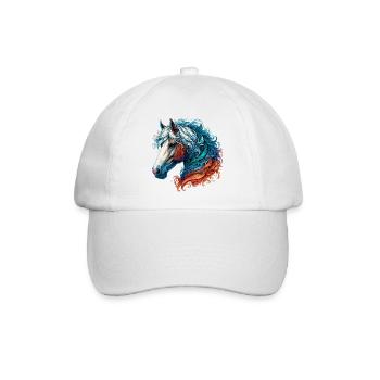 Pferd - Baseballkappe - Weiß/Weiß - Vorne