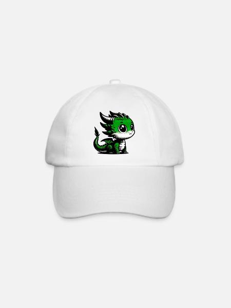 Drache - Baseballkappe - Weiß/Weiß