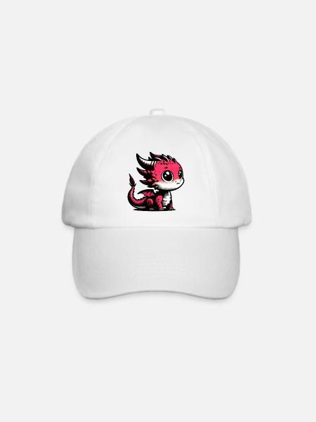 Drache - Baseballkappe - Weiß/Weiß