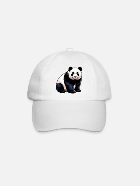Panda - Baseballkappe - Weiß/Weiß