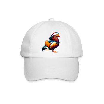 Mandarinente - Baseballkappe - Weiß/Weiß - Vorne