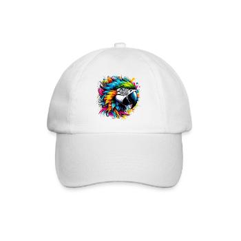 Papagei - Baseballkappe - Weiß/Weiß - Vorne