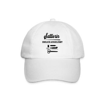 Sattlerin Ausbildung Bestanden Sattlerei Sattler - Baseballkappe - Weiß/Weiß - Vorne