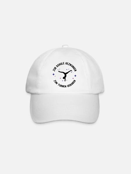 ZUR SCHULE GEZWUNGEN ZUM TURNEN GEBOREN Turnoutfit - Baseballkappe - Weiß/Weiß