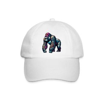 Gorilla - Baseballkappe - Weiß/Weiß - Vorne