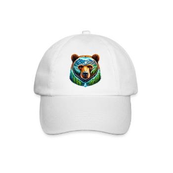 Bär - Baseballkappe - Weiß/Weiß - Vorne