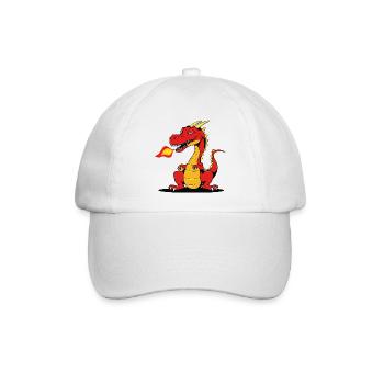Drachenstark durch den Alltag - Baseballkappe - Weiß/Weiß - Vorne