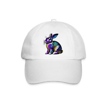 Kaninchen - Baseballkappe - Weiß/Weiß - Vorne
