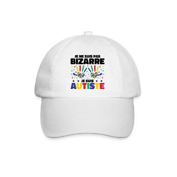 Ich bin nicht seltsam, ich bin Autist - Baseballkappe - Weiß/Weiß - Vorne