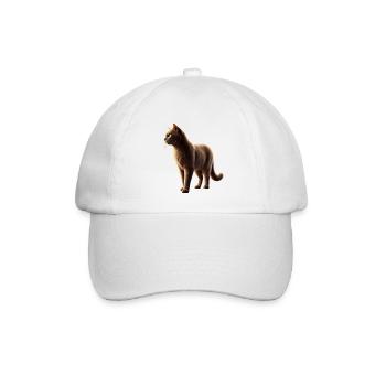 Katze Realistisch - Baseballkappe - Weiß/Weiß - Vorne