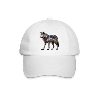 Wolf - Baseballkappe - Weiß/Weiß - Vorne