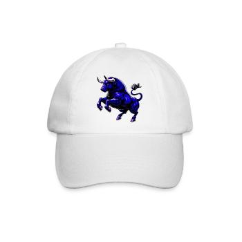 Stier - Baseballkappe - Weiß/Weiß - Vorne