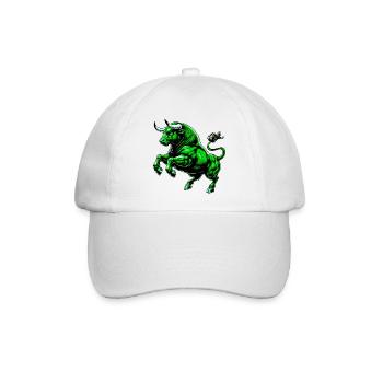 Stier - Baseballkappe - Weiß/Weiß - Vorne