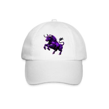 Stier - Baseballkappe - Weiß/Weiß - Vorne