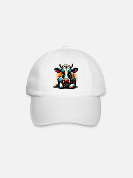 Kuh - Baseballkappe - Weiß/Weiß