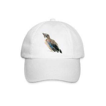 Eichelhäher Jungvogel - Baseballkappe - Weiß/Weiß - Vorne