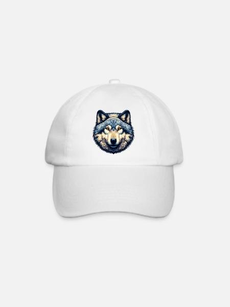 Wolf - Baseballkappe - Weiß/Weiß