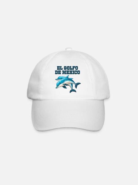 El Golfo De México Dolphin Gulf Of Mexico - Baseballkappe - Weiß/Weiß