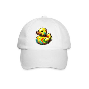 Ente Ente Ente Ente Ente - Baseballkappe - Weiß/Weiß - Vorne