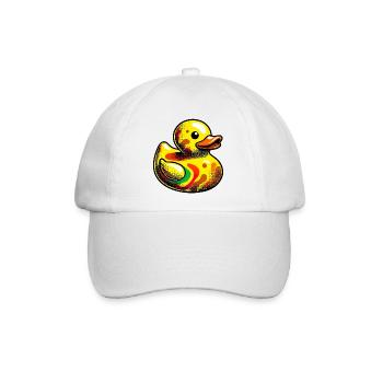 Ente Ente Ente Ente Ente - Baseballkappe - Weiß/Weiß - Vorne