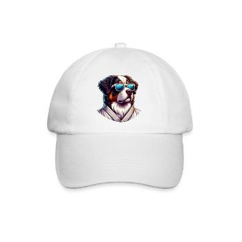 Lustiger Bernese Mountain Dog Karate - Baseballkappe - Weiß/Weiß - Vorne