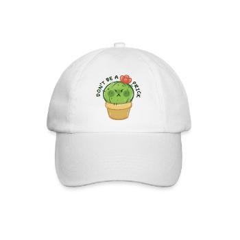 Grumpy Kaktus mit Botschaft - Baseballkappe - Weiß/Weiß - Vorne