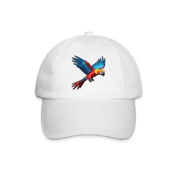 Papagei - Tier Design - Baseballkappe - Weiß/Weiß - Vorne
